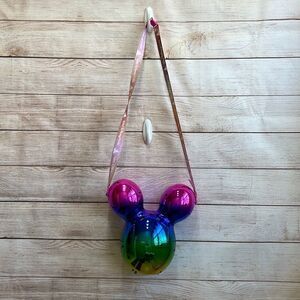 DISNEY PARKS MICKEY MOUSE POPCORN BUCKET‎ IN METALLIC RAINBOW
